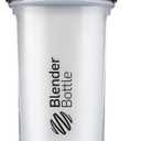 BlenderBottle Classic V2 Shaker Bottle Perfect for Protein Shakes and Pre Workout, 28-Ounce, Clear/Black
