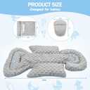 Infant Car Seat Insert Boy Girl, 3 in 1 Newborn Carseat Insert with Strap Pads, Car Seat Head Support for Baby Strollers, Swings, and Bouncers, Comfortable and Machine Washable, Grey
