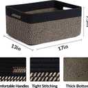 MiniArk Large Storage Baskets for Shelves, Closet Organizers Bins for Clothes Blanket Towels, Baby Nursery, Toy Baskets Box, Woven Rope Baskets, 17 x 13 x 7.5, 2 Packs Woven Brown