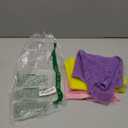 UJFQBH 3 Pieces African Bath Sponge African Net Long Net Bath Sponge Exfoliating Shower Body Scrubber Back Scrubber Skin Smoother,Great for Daily Use (Pink,Yellow,Purple)