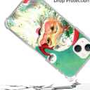 Retro Vintage Christmas Santa Claus Case for iPhone 15, Cute Cartoon Kawaii Winter Christmas Santa Cover for Girls Boys Women Men, Unique Trendy TPU Bumper Cover Case for iPhone 15