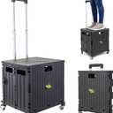 dbest Products Quik Cart 360 Collapsible Rolling Crate on Wheels - Black