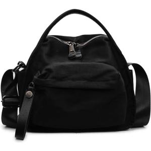 Women's Elegant Solid Color Shoulder Bag Fashionable Zipper Crossbody Bags Soft Top Handle Handbag Purse