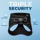 Voyager Step-in Pet Harness - All Weather Mesh, Adjustable Step in Harness for Cats and Dogs by Best Pet Supplies - 307S Black, M (M (Chest 15 - 17"))