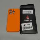 FireNova Designed for iPhone 15 Pro Case, Silicone Upgraded [Camera Protection] Phone Case with [2 Screen Protectors], Soft Anti-Scratch Microfiber Lining Inside, 6.1 inch, Neon Orange