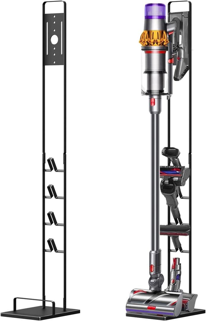 Foho Vacuum Stand Compatible for Dyson V15 V11 V10 V8 V7 V6, Metal Storage Bracket Stand Holder Compatible for Dyson Handheld DC30 DC31 DC34 DC35 DC58 DC59 DC62 Cordless Vacuum Cleaners & Accessories