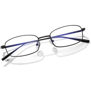 Retro Blue Light Blocking Glasses Lightweight Siren Style Protection Anti Eyestrain TV Computer Gaming for Women Men (Black)