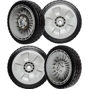 (4 Pack) Lawn Mower Wheels Kit Compatible with Honda HRR216 HRS216 HRT216 Walk Behind Lawn Mower - 2 Rear Wheels Replaces 42710-VE2-M02ZE + 2 Front Wheels Replace for 44710-VL0-L02ZB