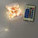 Moobibear LED Decorative Fairy String Lights 66ft 200 LEDs Dimmable Outdoor/Indoor Starry String Lights, Warm White Copper Lights with Remote Control for Garden Room Patio Party Valentines Day Decor