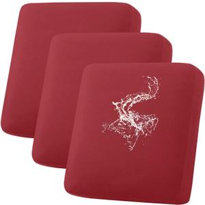 hyha Waterproof Couch Cushion Covers, Stretch Sofa Couch Seat Slipcover for Dog Washable, Non-Slip Waterproof Outdoor Cushion Covers for Patio Furniture Replacement (3 Pieces, Wine Red)