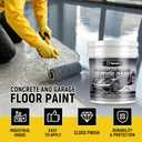 SENVEN Acrylic Concrete & Garage Floor Paint 5 Gallon Slate Gray, Interior/Exterior Concrete Paint for Basement Floors, Porches, Driveway Concrete Coating Semi Gloss, 640 Fl Oz