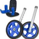 Top Glides 8" Off-Road Walker Wheel Kits with Flexfit Universal Ski Glides (Blue)