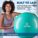 ProBody Pilates Exercise Ball - Multiple Sizes Gym Grade Balance Ball for Fitness, Workout, Pregnancy & Physical Therapy, Stability Yoga Ball Chair (Aqua, 55cm)