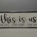 This Is Us Sign Wall Decor: Family Signs for Home Decor Living Room Wall Art Framed 16"x48"Large Farmhouse Rustic Home Sign Wall Decor Above Bed,Country Wall Plaques Hanging Master Bedroom Decor