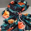 Men's Vacation Beach Outfits 2 Piece Shorts Set Tropical Floral Hawaiian Button Down Shirt and Shorts, Large