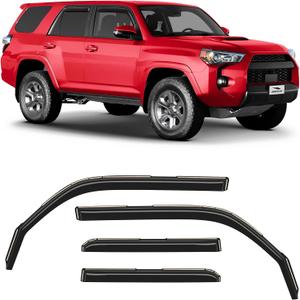 in-Channel Extra Durable Rain Guards for Toyota 4Runner 2010-2024, Window Deflectors, Vent Window Visors, 4 Pieces - 220101