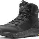NORTIV 8 Men's Military Tactical Boot Lightweight Comfortable Boots for Work All Day Side Zipper Motorcycle Combat Hiking Boots 8 Inches Metrostrike (9.5, Black)