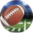 16pcs Creative Converting Football Party Dinner Plates Brown