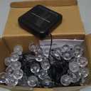 2-Pack 100 LED Red and Green Solar Christmas Lights Outdoor - 64FT Crystal Globe Waterproof Solar String Lights with 8 Lighting Modes for Christmas Decorations, Garden, Patio, Party, Porch