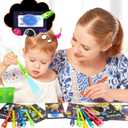 24 Pack Valentines Day Gifts for Kids,Invisible Ink Pen with UV Light and Space Astronaut Valentines Cards Bulk Spy Pen for Kids Boys Girls Classroom Exchange Prizes Party Favors Toys