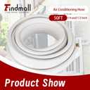 50FT Air Conditioning Tubing Hose Extension 1/4 and 1/2 Inch Insulated Copper Hoses Fit for Mini Split Air Conditioner