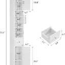 Bathroom Cabinet, Narrow Bathroom Storage Cabinet with 5 Adjustable Shelves & Drawer, Freestanding Cupboard for Small Spaces, White, 8"D x 8"W x 71"H