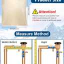 Backflow Preventer Insulation Cover (5F), 20"X26" 5 Layers Outdoor Pressure Vacuum Breaker, Water Well Pump, Sprinkler Valve, Faucet Cover for Winter Freeze Protection Beige