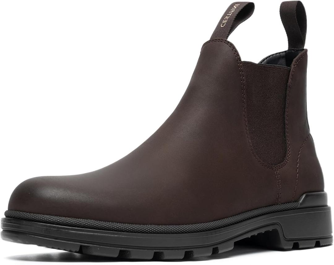 Cestfini Mens Slip On Chelsea Boots (10, Brown)