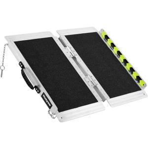 Wheelchair Ramp 2FT, Anti-Slip Aluminum Folding Handicap Portable Ramp, Wheelchair Ramps for Home Steps, Stairs, Doorways, Scooter Ramp (2FT [Using height 2-6 inch])