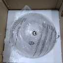 VONLUCE Industrial Semi Flush Mount Ceiling Light, 8.3" Ceiling Light Fixture with Clear Glass Shade, Farmhouse Lighting for Hallway Kitchen Bedroom Entryway, Matte Black Flush Mount Light Fixture