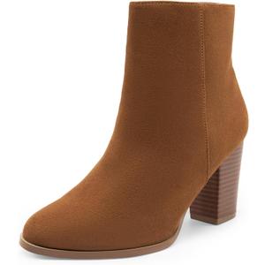 DREAM PAIRS Women's Ankle Boots Chunky Block Heel Booties (8)