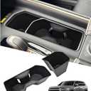 Cup Holder Inserts for 2024 2025 2026 Toyota Grand Highlander Accessories, Non-Slip TPE Center Console Protector Organizer to Prevent Spills & Scratches for 2025 2026 Grand Highlander Hybrid