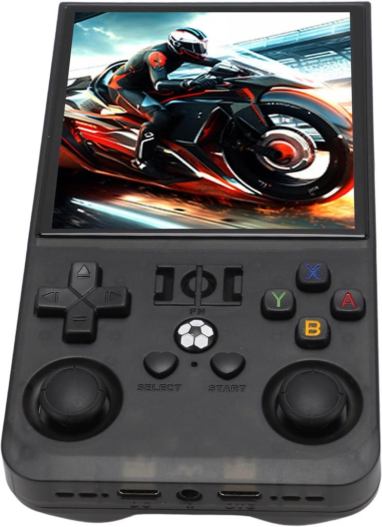 R36 Handheld Game Console,4 Inch Screen Handheld Game Console,Built in 4000mAh Battery,Rechargeable Portable Retro Gaming Console for Linux (128GB)