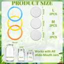 Sprouting Growing Lids for Wide Mouth Mason Jars,Sprouting Lids with 3 different orifice sizes,Alfalfa & Mung Bean Sprouts Grow Kit,L,M,S Strainer mesh(9 Pcs,Classic,Plastic)
