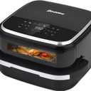 Pizza Oven & Air Fryer, 4.5QT 11-in-1 Flat Airfryer with Superior Top and Bottom Airflow Tech, Digital Display, Large Viewing Window, Grill Plate, Up to 32 Chicken Wings / 11" Pizza Capacity