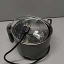 Elite Gourmet NOODLE EXPRESS Hot Pot, Prepare Ramen, Rice, Soups, Stews, Boil Water, Stainless-Steel Interior, Glass Lid, High/Low/Off Settings, Grey