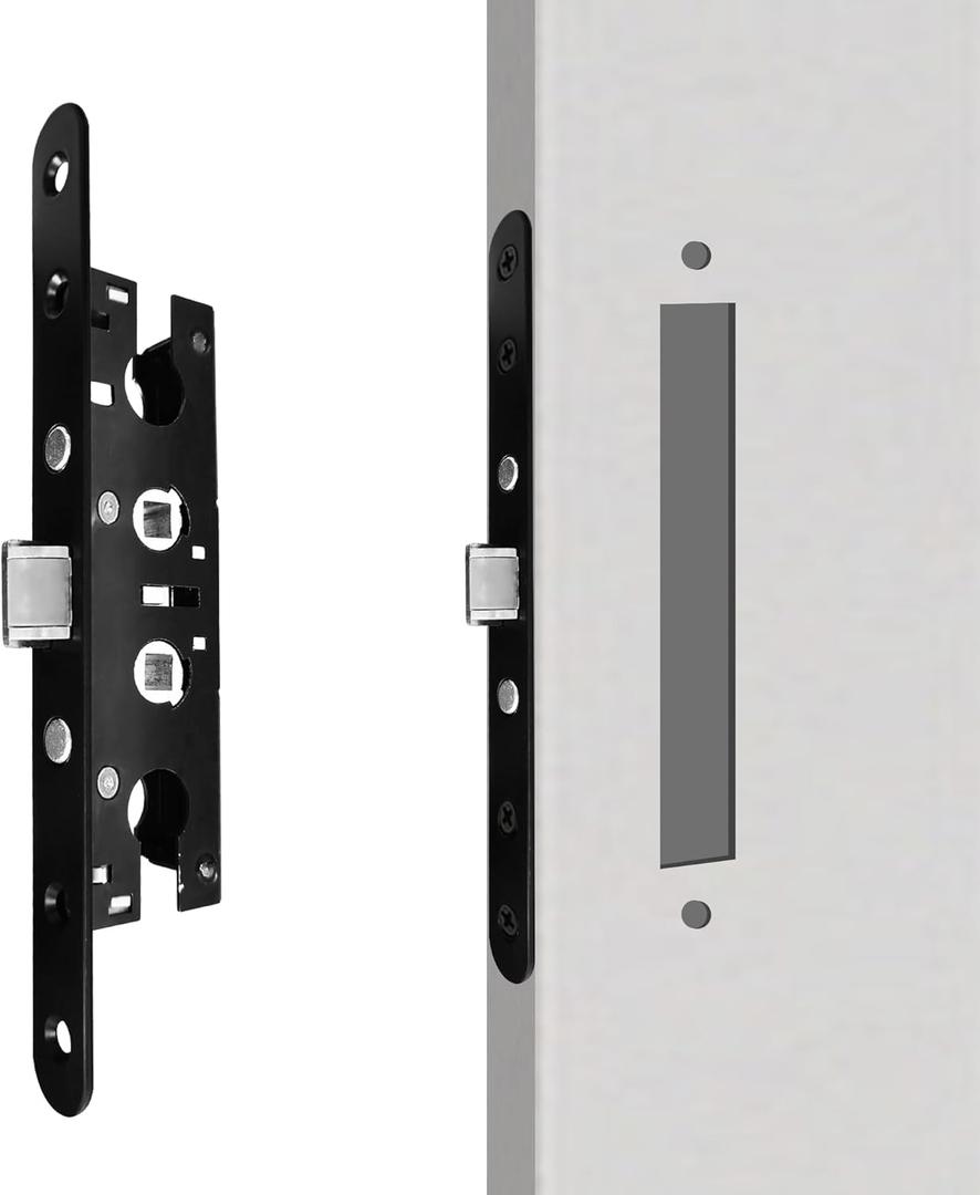 Storm Door 2 Point Bolt Mortise Lock Body Black,Fit Pella Storm Door Handleset Part, Lock Only
