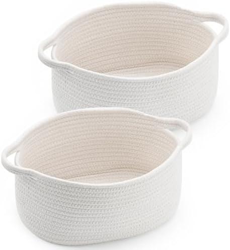 Happyiren Cute Woven Storage Basket with Handle, Baskets for Gifts Empty, Gift Boo Baskets for Halloween Birthday Baby Shower Raffle Burr Fundraiser, Decorative Organizer Box for Baby Toy Pet