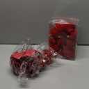 Kinlop 34 Pcs Red Christmas Tree Ornaments Set with Velvet Balls Artificial Poinsettias Flowers and Fake Berries, Christmas Tree Decoration Kit for Xmas Holiday Party Decoration