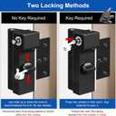 Door Reinforcement Lock with Key, Ultra Heavy Duty Version, Home Security Lock to Prevent Kick-ins or Unauthorized Exit, Child Elderly Safety, Inside for Front Door (1 Pack)