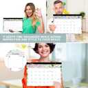 Lbylyhxc 2026 Desk Calendar, 18-Month Calendar Runs from Jan. 2026 to Jun. 2027, Large 17" x 12" Desktop/Wall Monthly Calendar for Home, School or Office (Vintage Flowers Desk Calendar)
