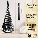 Calming Sensory Swing Indoor Sensory Hammock for Kids & Adults, Supports up to 170 lb (77 kg), Double-Layer Canvas Fabric, Hanging Hardware Included, Black-White