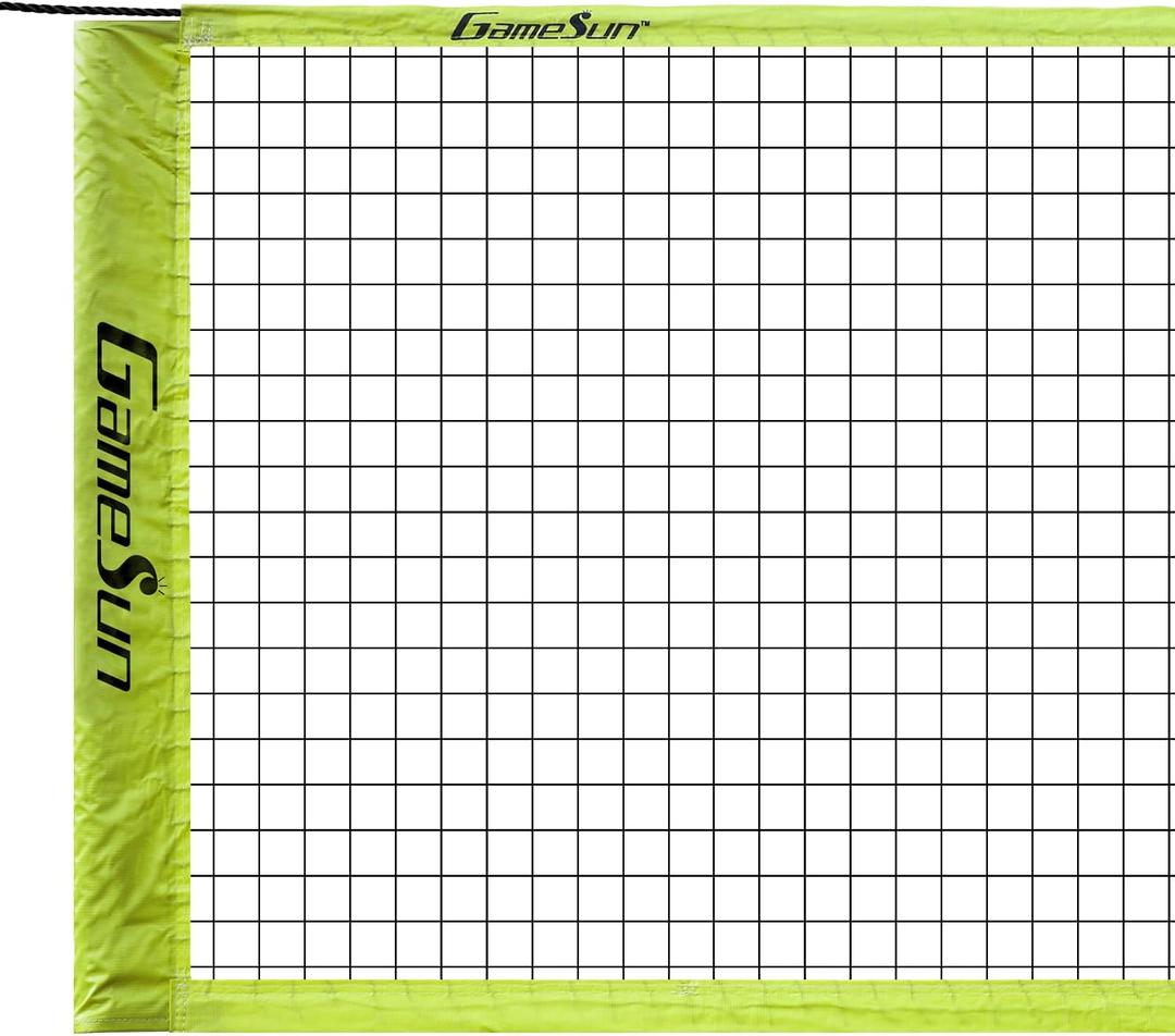 Professional Outdoor Volleyball & Badminton Combo Net - 32'x3' Heavy-Duty 21-Ply Polyester with Tarpaulin Tape & Top Cord - All Weather Court Replacement for Schools/Backyards