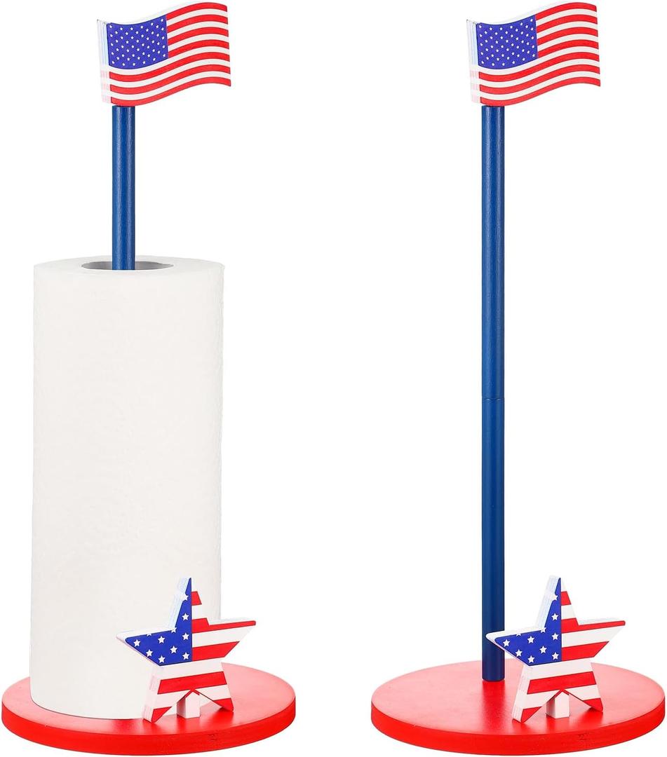 Namalu Independence Day Paper Towel Holder with Round Base Rustic 4th of July Decor for Kitchen and Bathroom Fun Paper Towel Holder Kitchen Paper Towel Dispenser for Countertop Women Toilet, Pack of 1 Namalu Independence Day Paper Towel Holder with Round Base Rustic 4th of July Decor for Kitchen and Bathroom Fun Paper Towel Holder Kitchen Paper Towel Dispenser for Countertop Women Toilet, Pack of 1