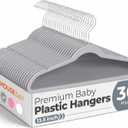 HOUSE DAY 13.5 Inch Kids Hangers 30 Pack - Premium ABS Plastic Clothes Hangers for Kids, Children, Preteens - Space Saving Thin Profile, Strong & Durable Hangers with 360 Swivel Hook - Gray