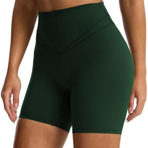 Aoxjox Siren Workout Biker Shorts for Women Tummy Control High Waisted Hidden Scrunch Athletic Gym Yoga Short 5"/6"/7"