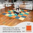 MioTetto Baby Play Mat, Soft Foam Floor Tiles for Kids. Adjustable Interlocking Foam Tiles, Fits with 74x74 Playpen Baby mat for Crawling & Development, Safe & Non-Toxic Playmat for Babies 6-12 Months, 36 Tiles