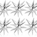 Explosion Star Foil Balloons Point Silver Starburst Cone Mylar Balloons for Party Supplies Christmas Birthday Wedding Baby Shower Photo Booth (Silver), 10 Pcs