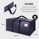 10 x VELVETSURE 12 Pack Heavy Duty Large Moving Bags W/Backpack Straps - Strong Handles & Zippers, Storage Totes, Fold Flat, Alternative to Moving Box and Storage Bin, Semi-Transparent+Blue+Black