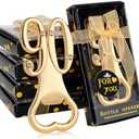 Uezea 24 Packs of 90th Party Favors Bottle Openers for Birthday, Anniversary, and Wedding Guests Perfect Souvenirs with Gift Boxes and Decorations for Adults, Gold